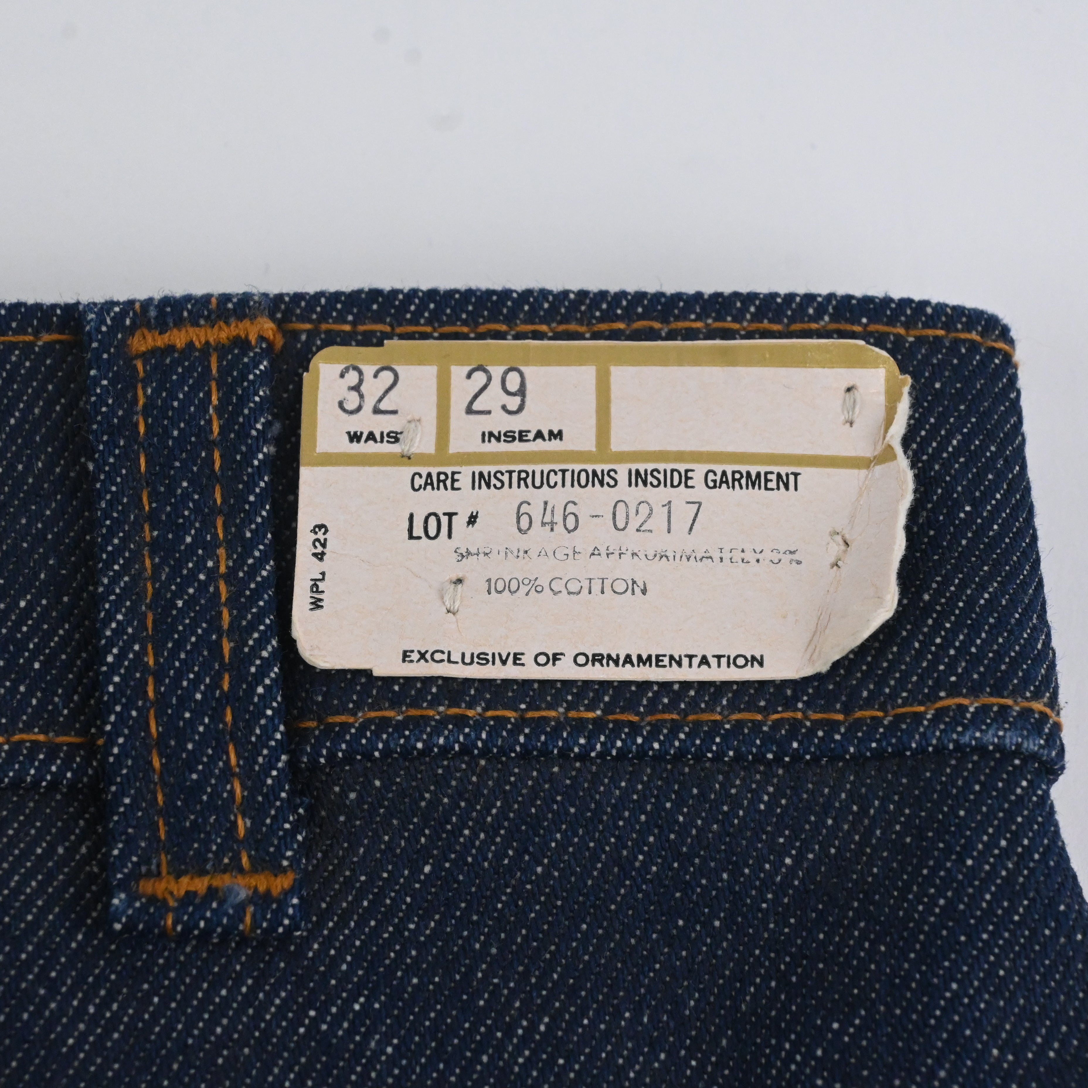 ’80 Levi's 646-0217 DEAD STOCK W32 L29