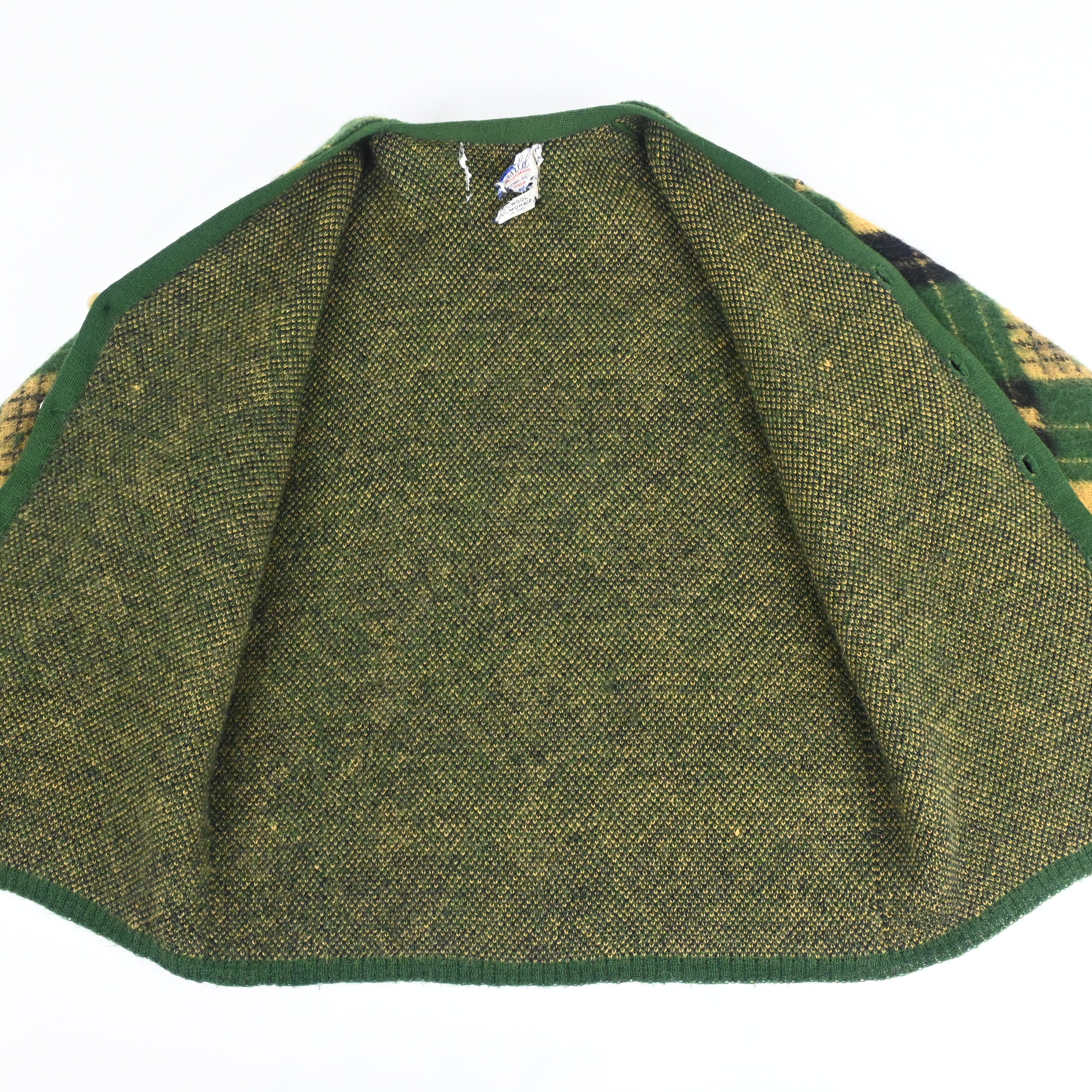 60's JERSILD ARGYLE MOHAIR CARDIGAN size M