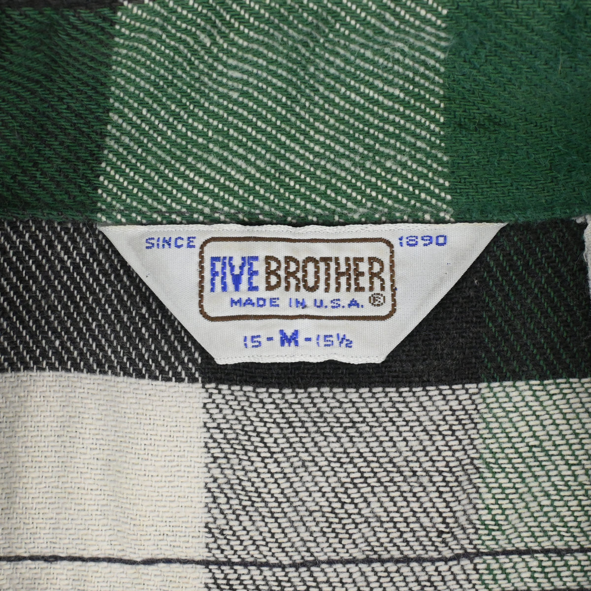 80's FIVE BROTHER FRANNEL SHIRT SIZE M