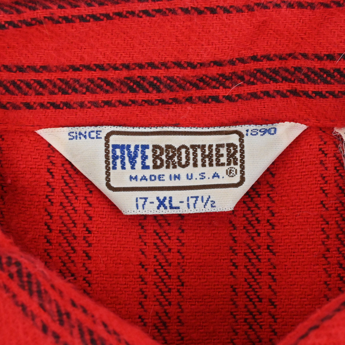 80's FIVE BROTHER FRANNNEL SHIRT SIZE XL