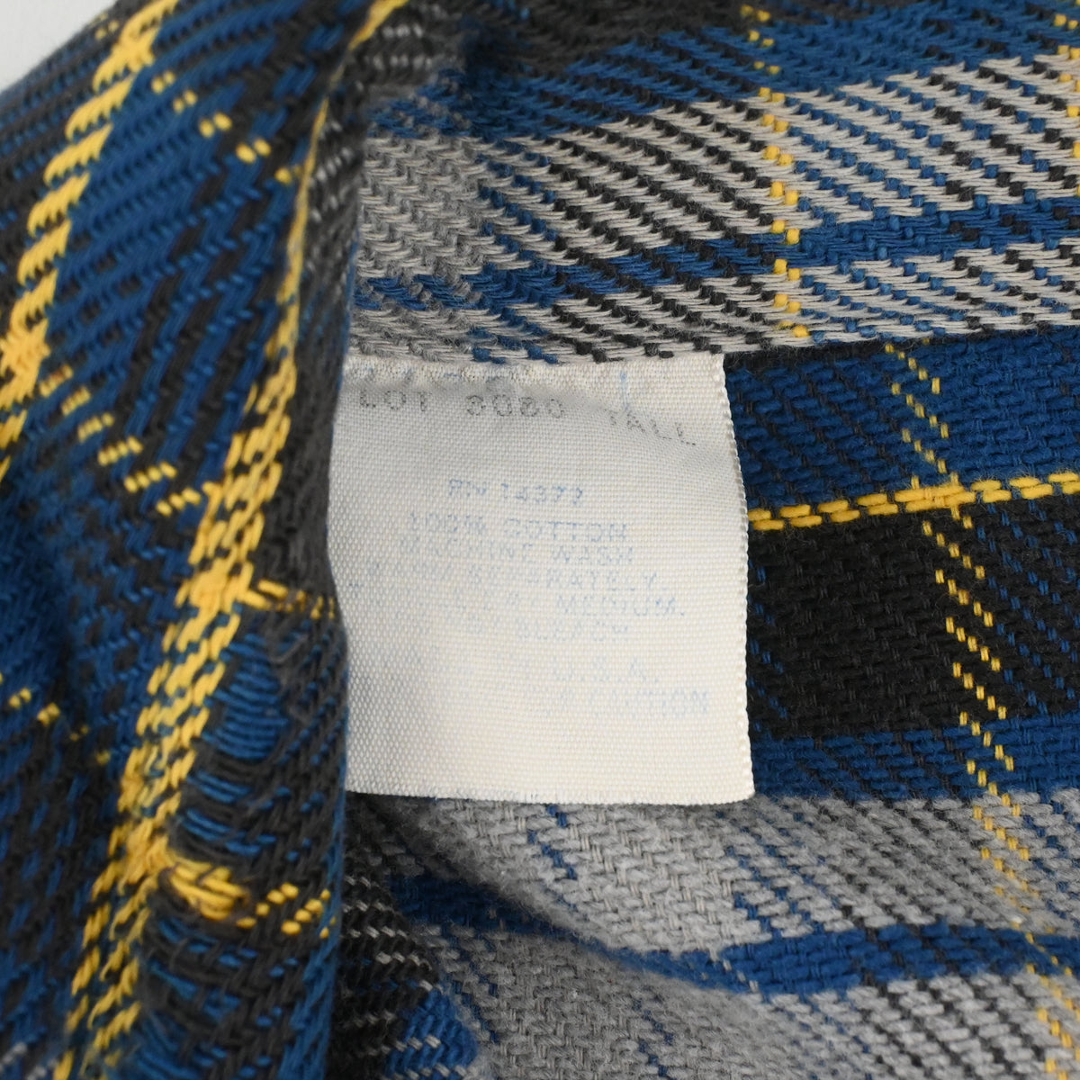 ~80's FIVE BROTHER FRANNEL SHIRT SIZE L TALL