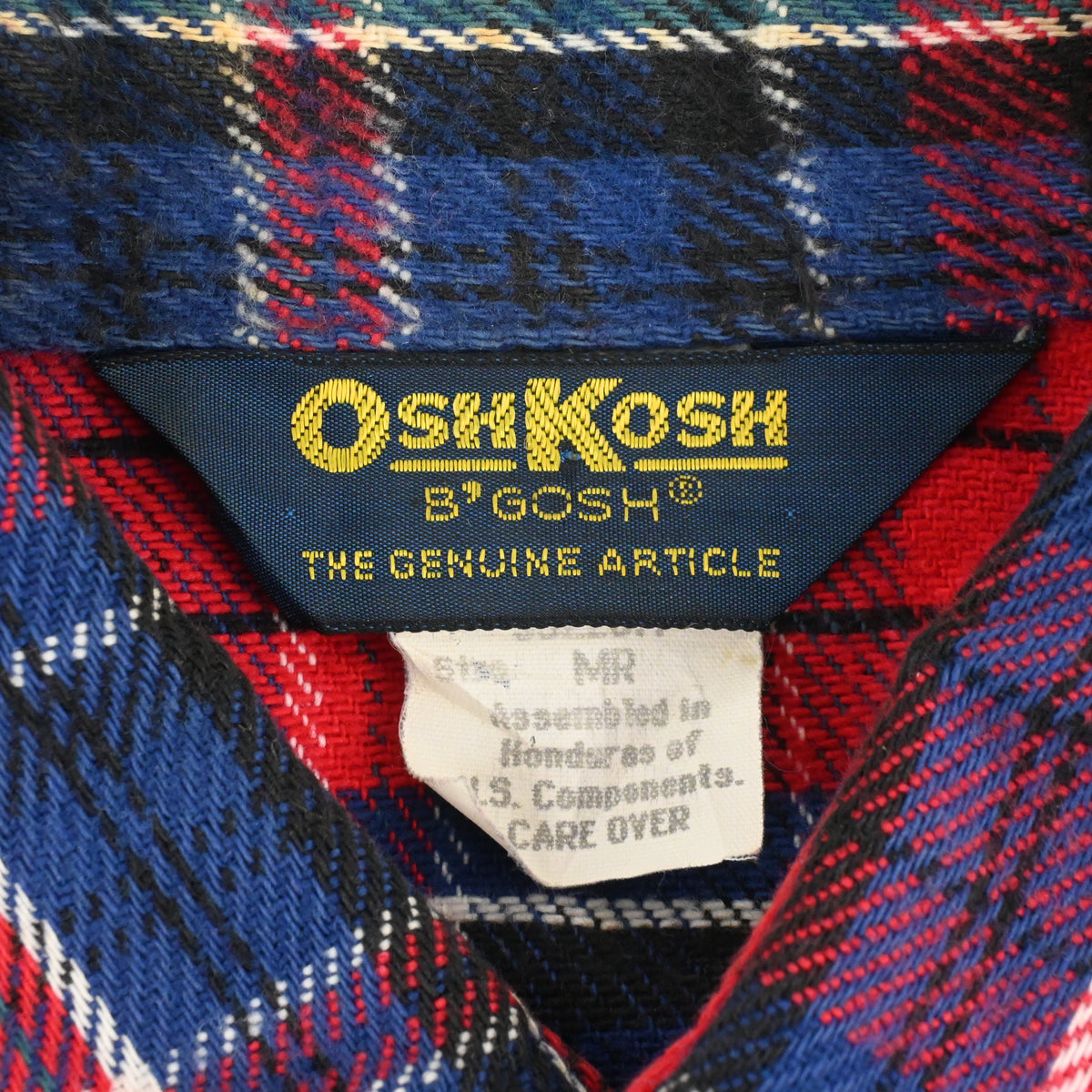 80's OSHKOSH B'GOSH FRANNEL SHIRT SIZE MR