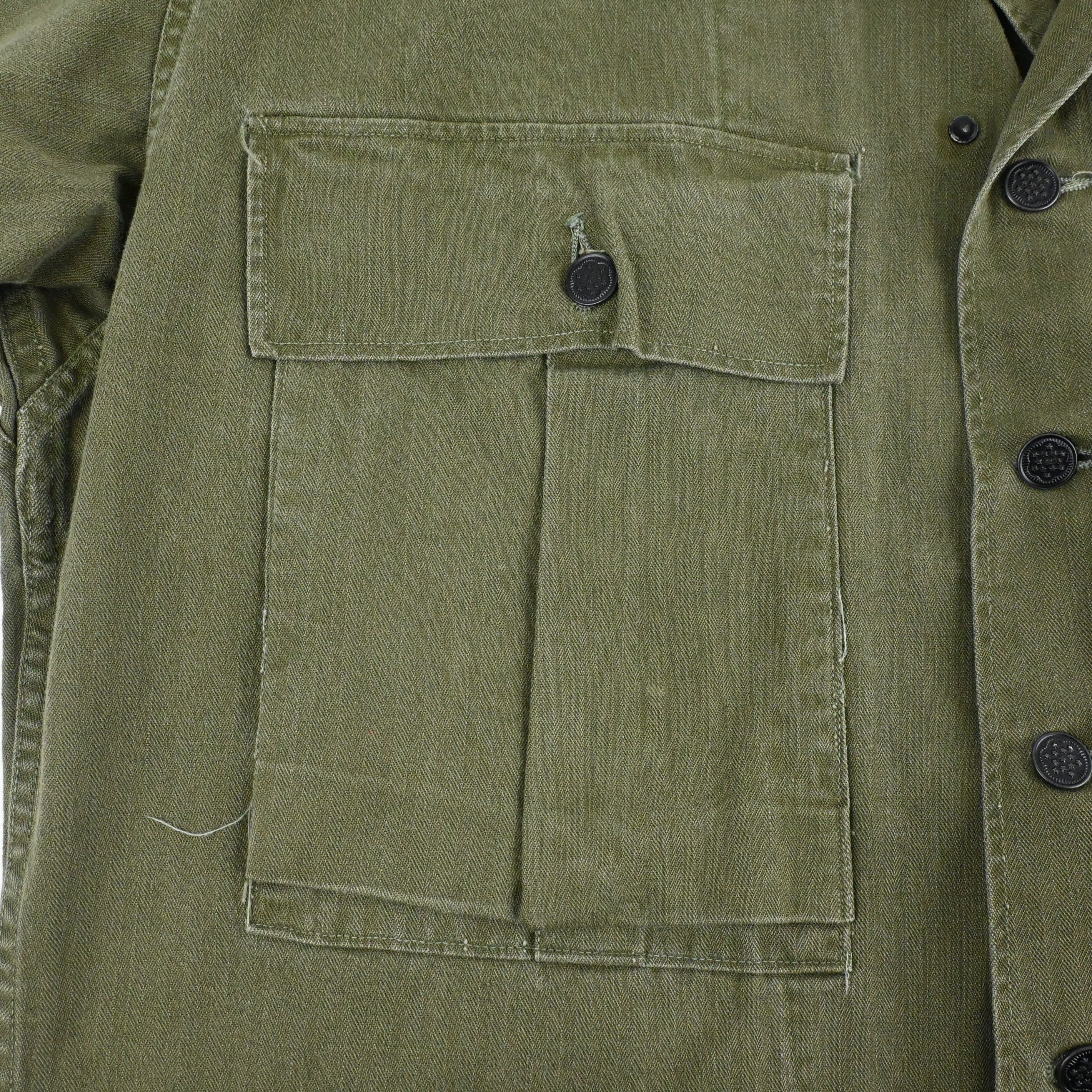40's US ARMY M-43 UTILITY JACKET HBT SIZE 44R