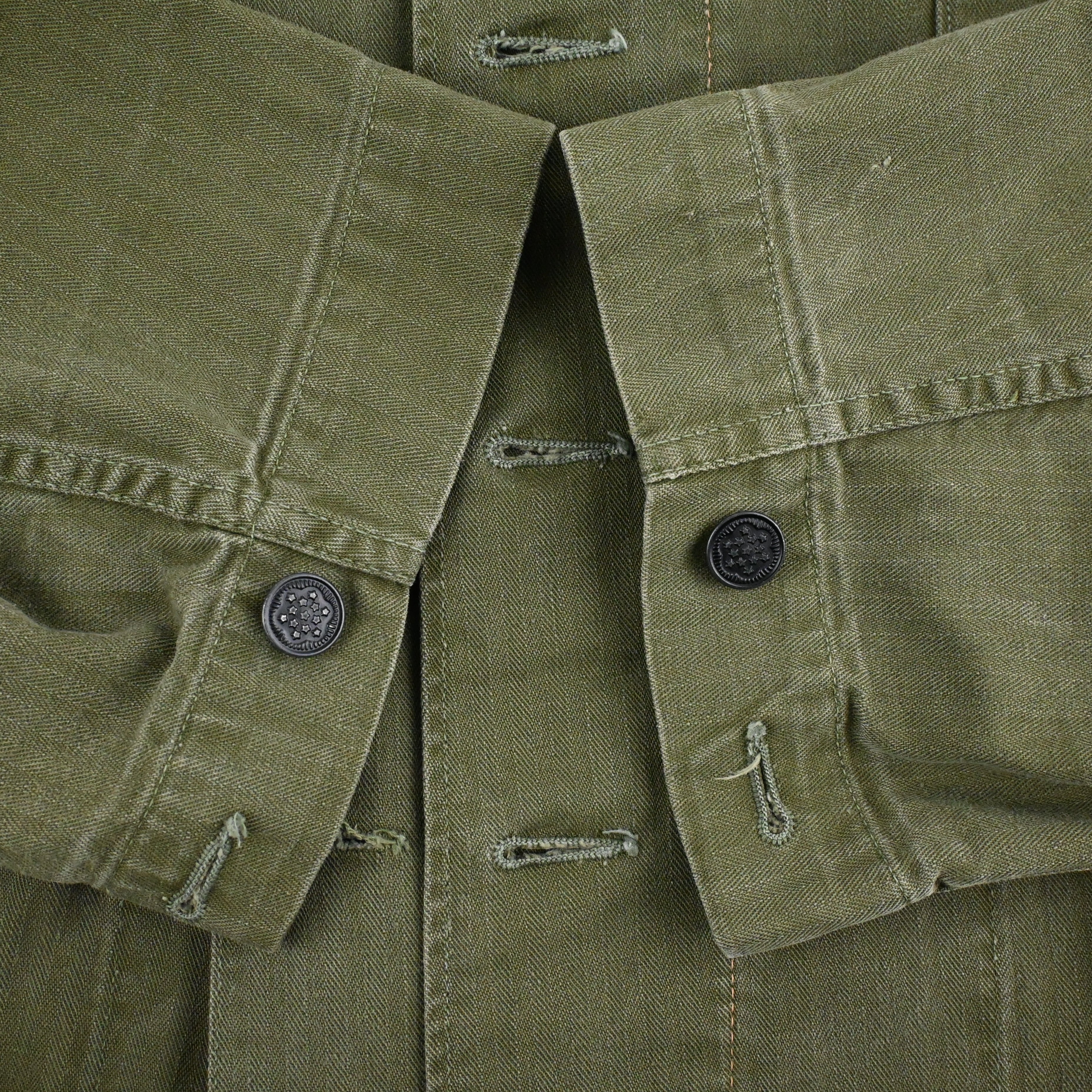 40's US ARMY M-43 UTILITY JACKET HBT SIZE 44R