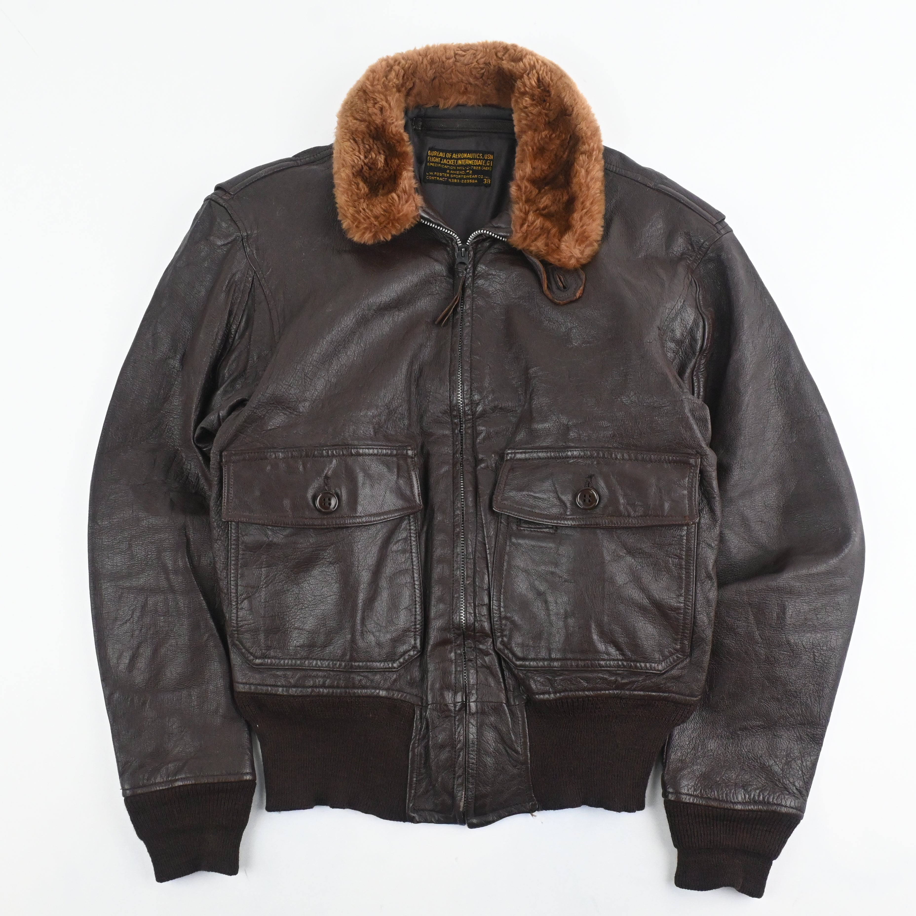 50's U.S.NAVY MIL-J-7823(AER) G-1 Flight jacket Size: 38 MINT