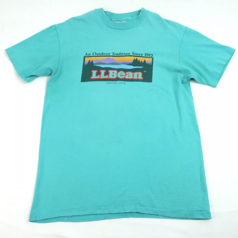 80’s L.L.BEAN TSHIRTS BLUE LARGE FOREMOST 古着・ビンテージ アメリカから富山に、富山から全国へ